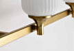 Vanity Nuvo 60-8664 Solara - 4 Light Vanity - Natural Brass Finish - Frosted Ribbed Glass Nuvo