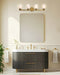 Vanity Nuvo 60-8664 Solara - 4 Light Vanity - Natural Brass Finish - Frosted Ribbed Glass Nuvo