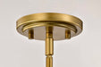 Mini Pendant Nuvo 60-8665 Solara - Mini Pendant - Natural Brass Finish - Frosted Ribbed Glass Nuvo