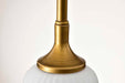 Mini Pendant Nuvo 60-8665 Solara - Mini Pendant - Natural Brass Finish - Frosted Ribbed Glass Nuvo