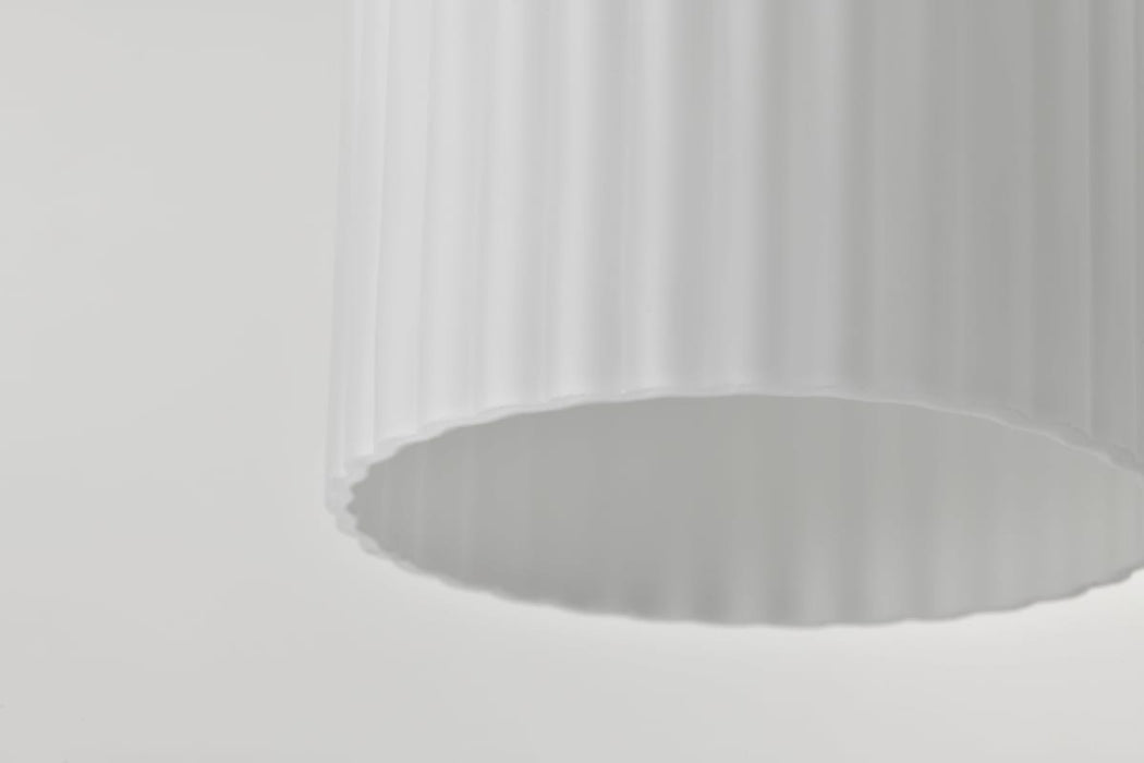 Mini Pendant Nuvo 60-8665 Solara - Mini Pendant - Natural Brass Finish - Frosted Ribbed Glass Nuvo