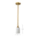 Mini Pendant Nuvo 60-8665 Solara - Mini Pendant - Natural Brass Finish - Frosted Ribbed Glass Nuvo