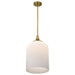 Pendant Nuvo 60-8666 Solara - Pendant - Natural Brass Finish - Frosted Ribbed Glass Nuvo