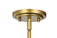 Pendant Nuvo 60-8666 Solara - Pendant - Natural Brass Finish - Frosted Ribbed Glass Nuvo