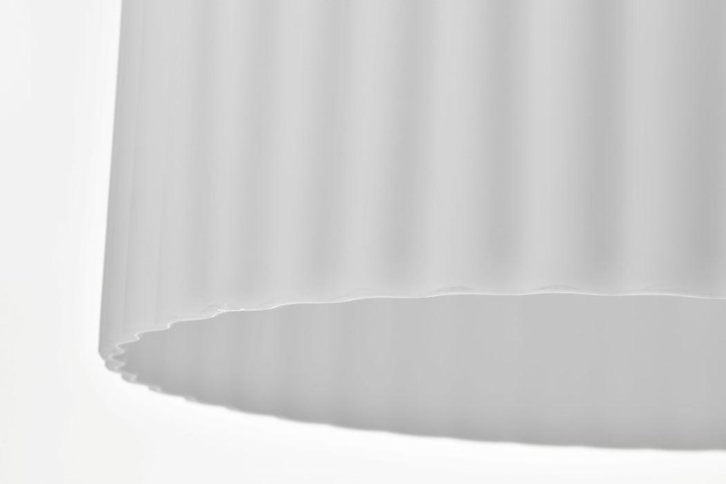 Pendant Nuvo 60-8666 Solara - Pendant - Natural Brass Finish - Frosted Ribbed Glass Nuvo
