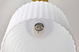 Pendant Nuvo 60-8666 Solara - Pendant - Natural Brass Finish - Frosted Ribbed Glass Nuvo