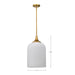 Pendant Nuvo 60-8666 Solara - Pendant - Natural Brass Finish - Frosted Ribbed Glass Nuvo
