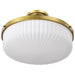 Semi Flush Mount Nuvo 60-8667 Solara - Semi Flush Mount - Natural Brass Finish - Frosted Ribbed Glass Nuvo