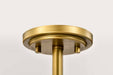 Semi Flush Mount Nuvo 60-8667 Solara - Semi Flush Mount - Natural Brass Finish - Frosted Ribbed Glass Nuvo