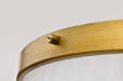 Semi Flush Mount Nuvo 60-8667 Solara - Semi Flush Mount - Natural Brass Finish - Frosted Ribbed Glass Nuvo