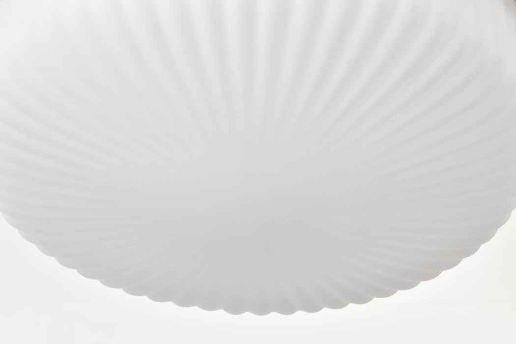 Semi Flush Mount Nuvo 60-8667 Solara - Semi Flush Mount - Natural Brass Finish - Frosted Ribbed Glass Nuvo