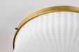 Semi Flush Mount Nuvo 60-8667 Solara - Semi Flush Mount - Natural Brass Finish - Frosted Ribbed Glass Nuvo