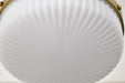 Flush Mount Nuvo 60-8668 Solara - Flush Mount - Natural Brass Finish - Frosted Ribbed Glass Nuvo