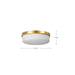 Flush Mount Nuvo 60-8668 Solara - Flush Mount - Natural Brass Finish - Frosted Ribbed Glass Nuvo