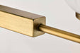 Island Pendant Nuvo 60-8669 Solara - 6 Light Island Pendant - Natural Brass Finish - Frosted Ribbed Glass Nuvo