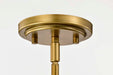Island Pendant Nuvo 60-8669 Solara - 6 Light Island Pendant - Natural Brass Finish - Frosted Ribbed Glass Nuvo
