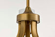 Chandelier Nuvo 60-8670 Solara - 5 Light Chandelier - Natural Brass Finish - Frosted Ribbed Glass Nuvo