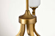 Chandelier Nuvo 60-8670 Solara - 5 Light Chandelier - Natural Brass Finish - Frosted Ribbed Glass Nuvo