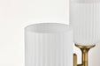 Chandelier Nuvo 60-8670 Solara - 5 Light Chandelier - Natural Brass Finish - Frosted Ribbed Glass Nuvo