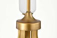 Chandelier Nuvo 60-8670 Solara - 5 Light Chandelier - Natural Brass Finish - Frosted Ribbed Glass Nuvo