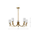 Chandelier Nuvo 60-8670 Solara - 5 Light Chandelier - Natural Brass Finish - Frosted Ribbed Glass Nuvo