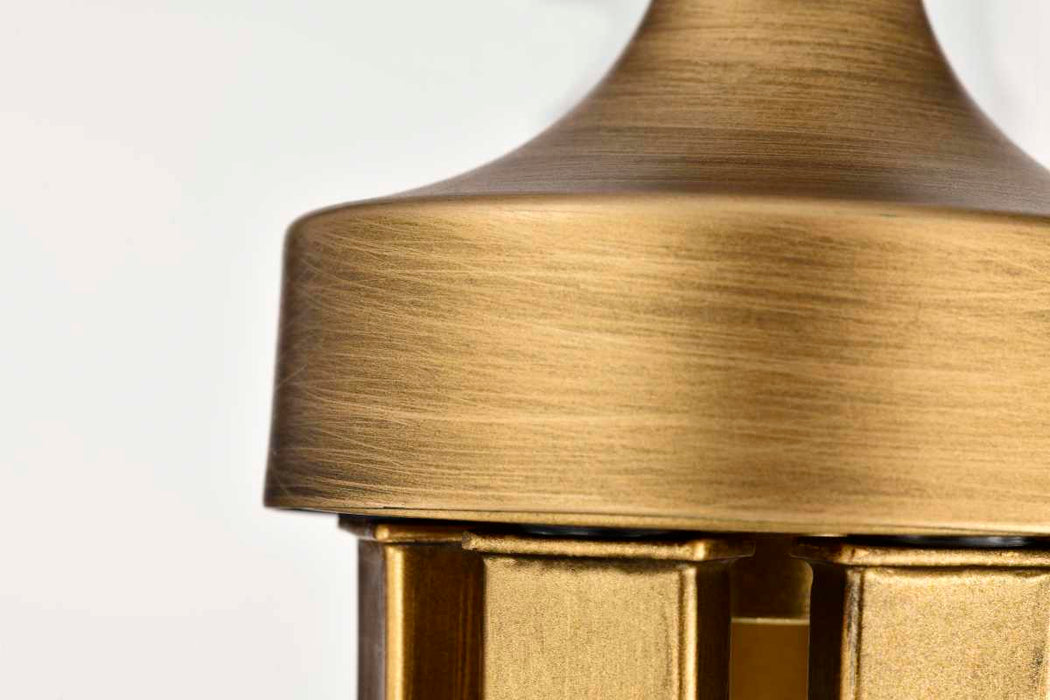 Chandelier Nuvo 60-8671 Solara - 7 Light Chandelier - Natural Brass Finish - Frosted Ribbed Glass Nuvo