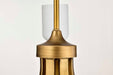 Chandelier Nuvo 60-8671 Solara - 7 Light Chandelier - Natural Brass Finish - Frosted Ribbed Glass Nuvo