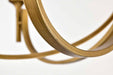 Chandelier Nuvo 60-8671 Solara - 7 Light Chandelier - Natural Brass Finish - Frosted Ribbed Glass Nuvo