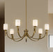 Chandelier Nuvo 60-8671 Solara - 7 Light Chandelier - Natural Brass Finish - Frosted Ribbed Glass Nuvo