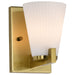 Vanity Nuvo 60-8721 Royale - 1 Light Vanity - Burnished Brass Finish - Ribbed White Glass Nuvo