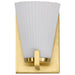 Vanity Nuvo 60-8721 Royale - 1 Light Vanity - Burnished Brass Finish - Ribbed White Glass Nuvo