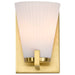 Vanity Nuvo 60-8721 Royale - 1 Light Vanity - Burnished Brass Finish - Ribbed White Glass Nuvo