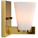 Vanity Nuvo 60-8721 Royale - 1 Light Vanity - Burnished Brass Finish - Ribbed White Glass Nuvo