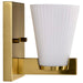 Vanity Nuvo 60-8721 Royale - 1 Light Vanity - Burnished Brass Finish - Ribbed White Glass Nuvo