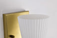 Vanity Nuvo 60-8721 Royale - 1 Light Vanity - Burnished Brass Finish - Ribbed White Glass Nuvo