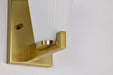 Vanity Nuvo 60-8721 Royale - 1 Light Vanity - Burnished Brass Finish - Ribbed White Glass Nuvo