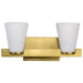 Vanity Nuvo 60-8722 Royale - 2 Light Vanity - Burnished Brass Finish - Ribbed White Glass Nuvo