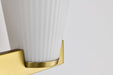 Vanity Nuvo 60-8722 Royale - 2 Light Vanity - Burnished Brass Finish - Ribbed White Glass Nuvo