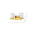 Vanity Nuvo 60-8722 Royale - 2 Light Vanity - Burnished Brass Finish - Ribbed White Glass Nuvo