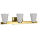 Vanity Nuvo 60-8723 Royale - 3 Light Vanity - Burnished Brass Finish - Ribbed White Glass Nuvo