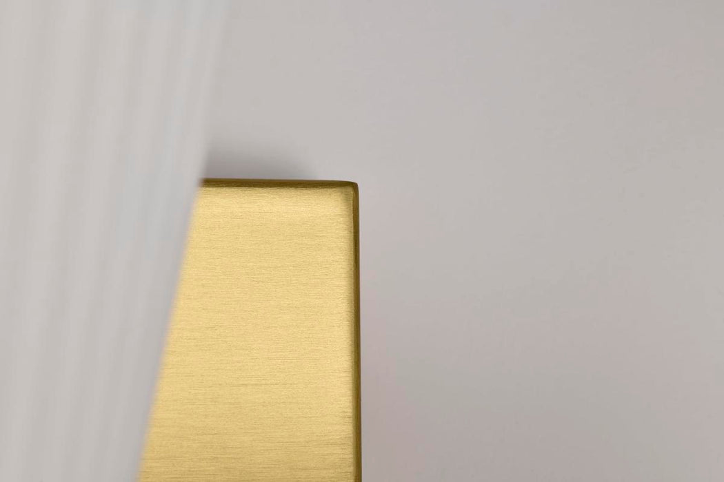 Vanity Nuvo 60-8723 Royale - 3 Light Vanity - Burnished Brass Finish - Ribbed White Glass Nuvo