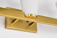 Vanity Nuvo 60-8723 Royale - 3 Light Vanity - Burnished Brass Finish - Ribbed White Glass Nuvo