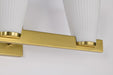 Vanity Nuvo 60-8723 Royale - 3 Light Vanity - Burnished Brass Finish - Ribbed White Glass Nuvo