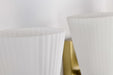 Vanity Nuvo 60-8724 Royale - 4 Light Vanity - Burnished Brass Finish - Ribbed White Glass Nuvo