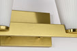 Vanity Nuvo 60-8724 Royale - 4 Light Vanity - Burnished Brass Finish - Ribbed White Glass Nuvo