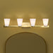 Vanity Nuvo 60-8724 Royale - 4 Light Vanity - Burnished Brass Finish - Ribbed White Glass Nuvo