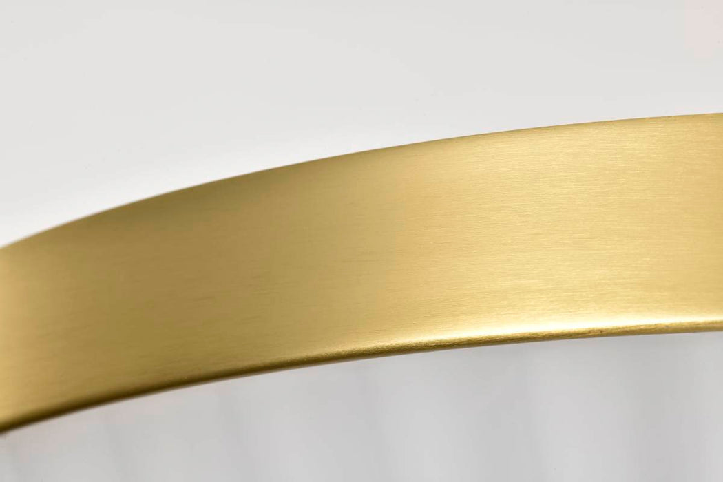 Flush Mount Nuvo 60-8725 Royale - 3 Light Flush Mount - Burnished Brass Finish - Ribbed White Glass Nuvo