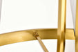 Chandelier Nuvo 60-8726 Royale - 6 Light Chandelier - Burnished Brass Finish - Ribbed White Glass Nuvo