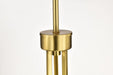 Chandelier Nuvo 60-8726 Royale - 6 Light Chandelier - Burnished Brass Finish - Ribbed White Glass Nuvo