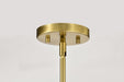 Chandelier Nuvo 60-8726 Royale - 6 Light Chandelier - Burnished Brass Finish - Ribbed White Glass Nuvo